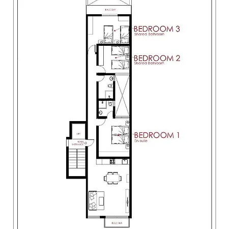F9 2, Private Two Single Beds Shared Bathroom In Shared Flat Msida